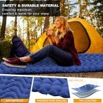 MEETPEAK Sleeping Pad, Extra Thickness 4 Inch Inflatable Camping Sleeping Mat with Pillow Built-in Foot Press, Compact Ultralight Camping Air Mattress for Backpacking, Hiking, Tent
