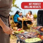 Grill Trade Portable Charcoal Grill - Mini BBQ Grill - Small Table Top Charcoal Grill for Camping, Outdoor Cooking - Foldable Camping Grill for Picnics, Tailgating and Backyard Grilling