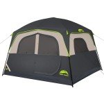 Happy Travel Tent 6 Person Tents for Camping, Waterproof Easy Setup Camping Tent with Rainfly, Portable Large Family Cabin Tent with 5 Large Mesh Windows and Carry Bag for Outdoor Camping & Hiking