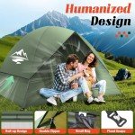 Purebox Tents for Camping 3-4 Person with Rainfly, Camping Tents 100% Waterproof, Outdoor Dome Tent Easy Setup, Backpacking Tent for Adventure, Festivals, Backyard (Not Crowded for 2 Person)