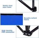 ReunionG Double Portable Camping Chairs, Blue 60D x 20.5W x 35H Inch