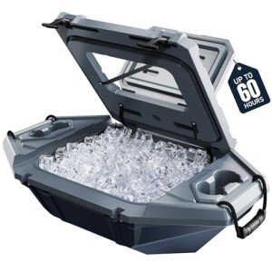 Cooler Cruiser Floating Cooler – 32 QT up to 60 Hours Amphibious Ice Chest - Kayak Camping Coolers for Lake, River, SUP, Fishing, Boat, Party, Beach & More