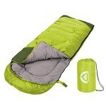 SWTMERRY Sleeping Bag 3 Seasons (Summer, Spring, Fall) Warm & Cool Weather - Lightweight,Waterproof Indoor & Outdoor Use for Kids, Teens & Adults for Camping Hiking, Backpacking and Survival (Green)