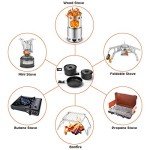 Odoland 15pcs Camping Cookware Mess Kit, Non-Stick Lightweight Pots Pan Set with Stainless Steel Cups Plates Forks Knives Spoons for Camping, Backpacking, Outdoor Cooking and Picnic