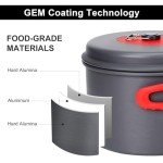 Alocs Camping Essentials Camping Cooking Set, Portable Camping Cookware for Family Cooking Outside, Camp Kitchen for Hiking,Climbing and Traveling.