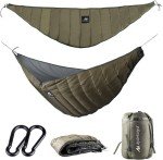 AYAMAYA Single & Double Hammock Underquilt Full Length Big Size Under Quilts for Hammocks, Camping Backpacking Essential, Winter Cold Weather Warm UQ Blanket Bottom Insulation