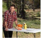 Lifetime Fold-in-Half Adjustable Folding Table, 4 Foot