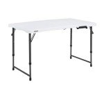 Lifetime Fold-in-Half Adjustable Folding Table, 4 Foot