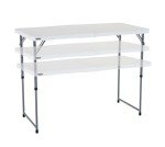 Lifetime Fold-in-Half Adjustable Folding Table, 4 Foot