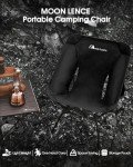 MOON LENCE Portable Folding Camping Chairs, Backpacking Chair, Ultralight Compact, 400 lbs Capacity, for Outdoor Camp, Travel, Beach, Picnic, Festival, Hiking, Black, 2 Pack