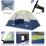 Camping Tent 2 Person, Waterproof Windproof Tent with Rainfly Easy Set up-Portable Dome Tents for Camping