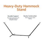 Amazon Basics 2 Person Heavy Duty Hammock Stand for Outside, Includes Portable Carrying Case, 9-Foot, Black