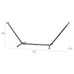 Amazon Basics 2 Person Heavy Duty Hammock Stand for Outside, Includes Portable Carrying Case, 9-Foot, Black