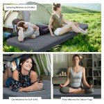 HOMBYS Memory Foam Camping Mattress Pad,Portable Sleeping Pad for Adult,Waterproof Cot Mattress,Roll Up Floor Mattress,Foldable Backpacking Travel Bed for Hiking,Guest Bed (Grey, COT: 72"x24"x3")