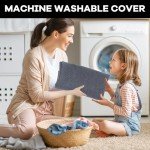 HOMBYS Memory Foam Camping Mattress Pad,Portable Sleeping Pad for Adult,Waterproof Cot Mattress,Roll Up Floor Mattress,Foldable Backpacking Travel Bed for Hiking,Guest Bed (Grey, COT: 72"x24"x3")