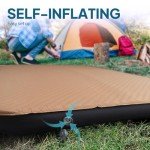 LOSTHORIZON Air & Foam Camping Mattress, Self-Inflating Sleeping Pad, 4.5" Thick, with Pump Sack, Full