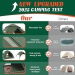 Tents for Camping,2-3 Person Pop Up Tent Easy Setup,Waterproof & Windproof Camping Tents, 60S Instant Double Layer Tent for Trekking, Family, Backpacking