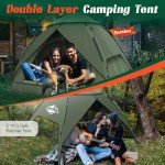Tents for Camping,2-3 Person Pop Up Tent Easy Setup,Waterproof & Windproof Camping Tents, 60S Instant Double Layer Tent for Trekking, Family, Backpacking