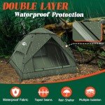 Tents for Camping,2-3 Person Pop Up Tent Easy Setup,Waterproof & Windproof Camping Tents, 60S Instant Double Layer Tent for Trekking, Family, Backpacking