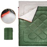 Amazon Basics 3-Season Sleeping Bag, Queen, Olive Green