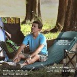 INVOKER 3.1" Self Inflating Camping Sleeping Pad, Ultra-Thick Elasticity Foam Fast Inflating 4-Season Insulated Durable Camping Mat Air Mattress with Pillow, for Tent, Car, Camping, Traveling, Green