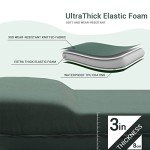 INVOKER 3.1" Self Inflating Camping Sleeping Pad, Ultra-Thick Elasticity Foam Fast Inflating 4-Season Insulated Durable Camping Mat Air Mattress with Pillow, for Tent, Car, Camping, Traveling, Green