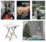 SUNNYFEEL Folding Camping Table - Lightweight Aluminum Portable Picnic Table, 18.5L x 18.5W x 24.5H Inch for Cooking, Beach, Hiking, Travel, Fishing, BBQ, Indoor Outdoor Small Foldable Camp Tables