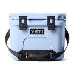 YETI Roadie 15 Hard Cooler with DoubleDuty Shoulder Strap, Big Sky Blue