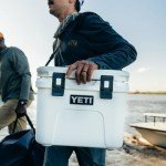 YETI Roadie 15 Hard Cooler with DoubleDuty Shoulder Strap, Big Sky Blue