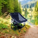 GCI Outdoor Pod Rocker Collapsible Rocking Chair & Outdoor Camping Chair, Indigo Blue