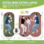 KingCamp Sleeping Bag for Adults, Extra Wide Flannel Sleeping Bag for Camping Backpacking, Warm & Cold Weather, Big and Tall, Lightweight, XL Size, Outdoor Olive