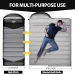 ETGLCOZY 0 Degree Winter Sleeping Bags for Adults, Cold Weather Portable Lightweight 3-4 Season Camping Sleeping Bags for Kids Girls Boys with Draft Tubes, 33.5in Wide Fits up to 6ft 6in Tall