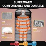 ETGLCOZY 0 Degree Winter Sleeping Bags for Adults, Cold Weather Portable Lightweight 3-4 Season Camping Sleeping Bags for Kids Girls Boys with Draft Tubes, 33.5in Wide Fits up to 6ft 6in Tall