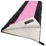 Sleeping Bag - 3 Season Warm and Cool Weather Sleeping Bags for Adults, Teens, and Kids - Lightweight Compact Spring Summer Fall Camping Essentials by Wakeman (Pink)