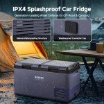 BODEGACOOLER 12 Volt Car Refrigerator, 79QT(75L) IPX4 Waterproof Electric Cooler, RV Car Fridge Dual Zone APP Control with 12/24V DC 110-240V AC, -4℉~68℉, Portable Freezer for Truck RV Camping, Travel
