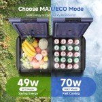 BODEGACOOLER 12 Volt Car Refrigerator, 79QT(75L) IPX4 Waterproof Electric Cooler, RV Car Fridge Dual Zone APP Control with 12/24V DC 110-240V AC, -4℉~68℉, Portable Freezer for Truck RV Camping, Travel