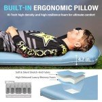 M KARMATER Self Inflating Sleeping Pad for Camping - 3.1" Thick Foam Sleeping Pad with Inflatable Bag, Lightweight Inflatable Camping Mattress Pad for Car Campings Backpacking Hiking Campings Mat