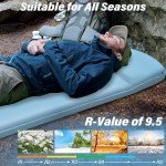 M KARMATER Self Inflating Sleeping Pad for Camping - 3.1" Thick Foam Sleeping Pad with Inflatable Bag, Lightweight Inflatable Camping Mattress Pad for Car Campings Backpacking Hiking Campings Mat