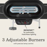 Coleman RoadTrip 285 Portable Stand-Up Propane Grill with 3 Adjustable Burners & Instastart Ignition, 20,000 BTUs of Power for Outdoor Cooking