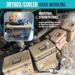 Engel UC19 19qt Leak-Proof, Air Tight, Drybox Cooler and Small Hard Shell Lunchbox for Men and Women in Silver