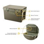 RTIC Ultra-Light 52 Quart Hard Cooler Insulated Portable Ice Chest Box for Beach, Drink, Beverage, Camping, Picnic, Fishing, Boat, Barbecue, 30% Lighter Than Rotomolded Coolers, Olive