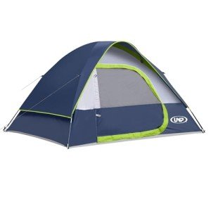 Camping Tent 4 Person, Waterproof Windproof Tent with Rainfly Easy Set up-Portable Dome Tents for Camping (Dark Blue)