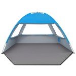 Venustas Beach Tent Sun Shelter for 3/4-5/6-7/8-10 Person, UPF 50+ UV Protection Portable Beach Canopy, Lightweight and Easy Setup Cabana
