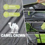 CAMEL CROWN Camping Tents 10 Person Family Cabin Tent with 2 Doors and 4 Windows Large Multiple Room Tent with Floor Mats Tents for Camping Outdoor Hiking (Green, 10 Person)