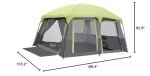 CAMEL CROWN Camping Tents 10 Person Family Cabin Tent with 2 Doors and 4 Windows Large Multiple Room Tent with Floor Mats Tents for Camping Outdoor Hiking (Green, 10 Person)