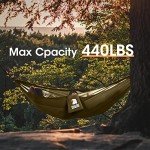 COVACURE Camping Hammock with Net - Lightweight Double Hammock 2 * 10ft Straps, Portable Hammocks, Camping Accessories for Outdoor, Hiking, Camping, Backpacking, Travel, Beach