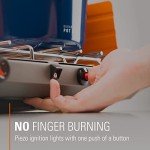 GSI Outdoors Selkirk 540+, Portable Outdoor Camping Stove, 2-Burner Propane Grill, 14,000 BTU High-Output Adjustable Burners, Integrated Igniter and Wind Guards