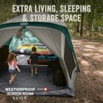 Coleman Skylodge 12-Person Camping Tent with Screen Room, Evergreen