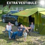 TIMBER RIDGE 5-9 Person SUV Tent with Screen Porch and Awning for Family Camping, Weather Resistant and Portable Van or Car Tent, Includes Rainfly and Storage Bag, 13' W X 10' L X 7.1' H, Green