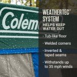 Coleman Skylodge 12-Person Camping Tent with Screen Room, Evergreen